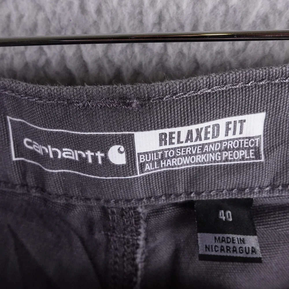 Carhartt Mens Relaxed Fit Canvas‎ Work Shorts Gray Size 40 Utility Carpenter